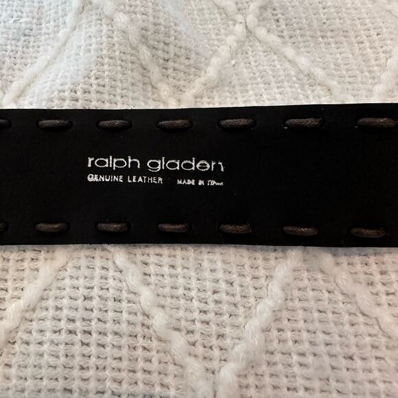 Ralph Gladen brown Leather Buckle Western Belt - Picture 4 of 7